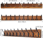 SKOLOO Rustic Large Coat Rack Wall Mount-38.6'' Long Coat Rack - Image 6
