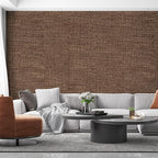 Brown Grasscloth Peel and Stick Wallpaper 17.3"x1200" Faux Linen Textured - Image 4