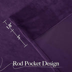 NICETOWN Purple Velvet Curtains and Drapes, Extra Long Elegant Wall Backdrop - Image 7