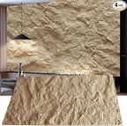 KASARO 3D Faux Stone Wall Panels, Cement Texture Thicker Accent by KASARO