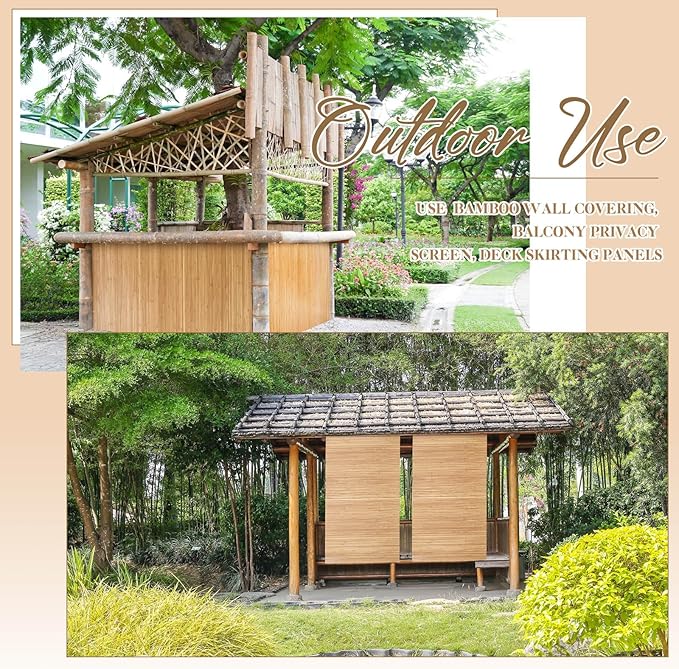 Juexica 2 Pcs Natural Bamboo Wall Panel - Image 4