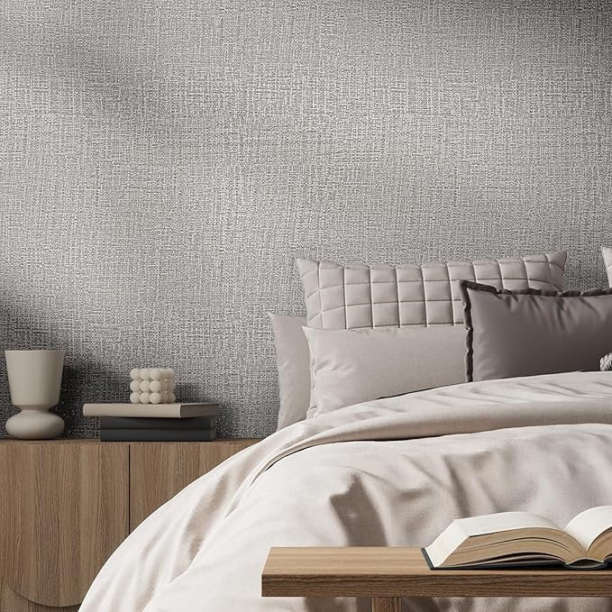 WADILE Grasscloth Peel and Stick Wallpaper 15.7in x 78.7in, Textured Contact - Image 2