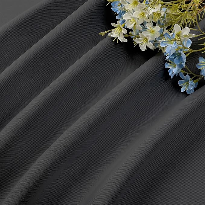CUCRAF Dark Grey Blackout Curtains 90 inch Length 2 Panels Set, Rod Pocket Room - Image 7