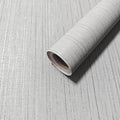 Dviolet 15.7in x 393in Grey Grasscloth Textured Fabric Removable Wallpaper by Dviolet