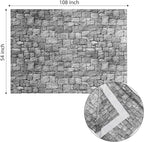 Chuangdi 2pcs 4.5 x 9 Feet Brick Wallpaper Peel and Stick Backdrop Tablecloth - Image 2