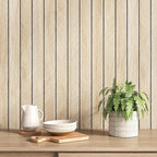 VEELIKE White Oak Wood Wall Panels Peel and Stick Foam Slat Wall Panel - Image 7