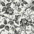JiffDiff Floral Vintage Wallpaper Peel and Stick Wall Stick Black Rose by wallpaper