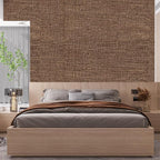 Brown Grasscloth Peel and Stick Wallpaper 17.3"x160" Faux Linen Textured - Image 5