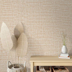 Guvana Grasscloth Peel and Stick Wallpaper Beige Textured Contact Paper Modern - Image 2