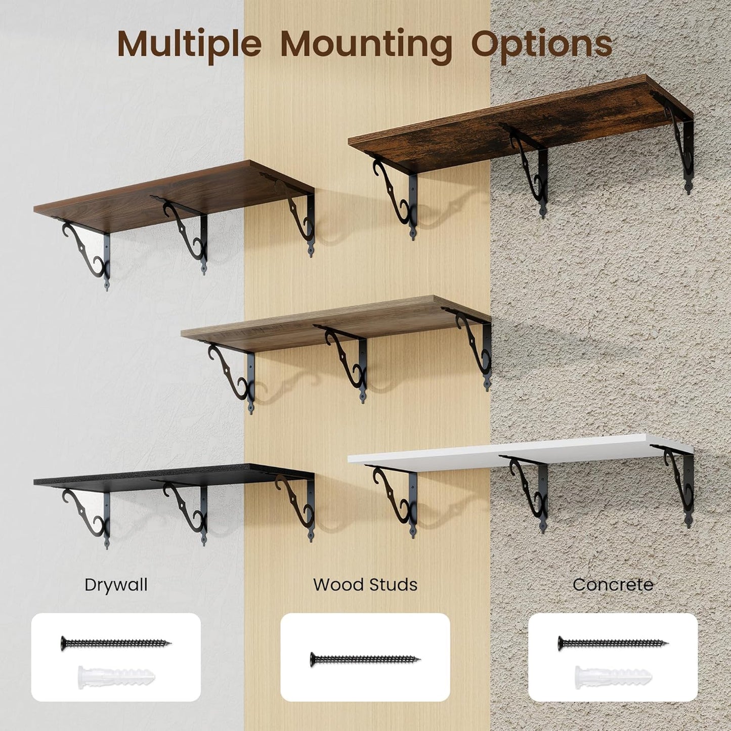 RICHFOCUS 12 Inch Deep Floating Shelves for Wall, 31.5" W x 12" D Wood Wall Shelves Set of 2, Wide Floating Shelves for Living Room, Bedroom, Kitchen, Bathroom and Decor Storage, White