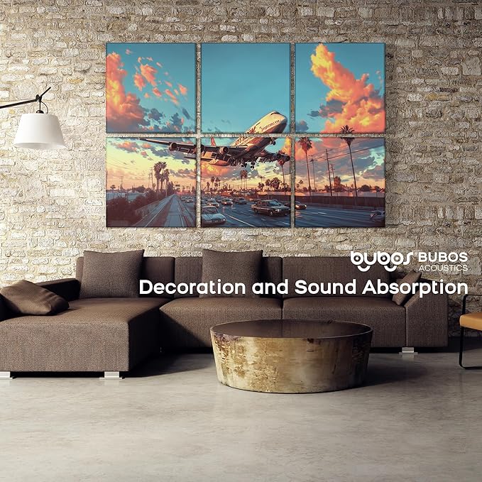 BUBOS 6 Pack Self-Adhesive Acoustic Wall Panels, 70.8" x 47.2" Sound Panels - Image 9