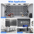 9 Pack Sound Proof Foam Panels for Walls 2”x12”x12” Self-Adhesive Acoustic Wall - Image 7