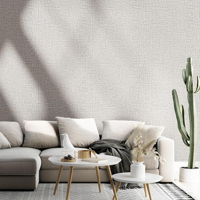 WADILE Grasscloth Peel and Stick Wallpaper 15.7in x 393.7in, Textured Contact - Image 3