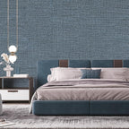 Blue Gray Grasscloth Peel and Stick Wallpaper 17.3"x160" Faux Linen Textured - Image 7