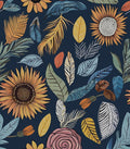 Blue Boho Wallpaper Peel and Stick, Vintage Floral Contact Paper 17.5" x 118" by Laatse