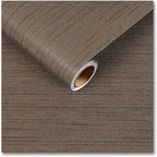 CRE8TIVE Dark Brown Grasscloth Peel and Stick Wallpaper Textured Grass Cloth by CRE8TIVE