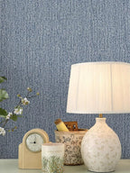 Grasscloth Peel and Stick Wallpaper Blue Contact Paper 15.7inch x 118.1inch - Image 6
