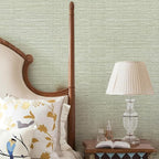 HueBurst Grasscloth Peel and Stick Wallpaper 17.3"x197" Renter Friendly - Image 2