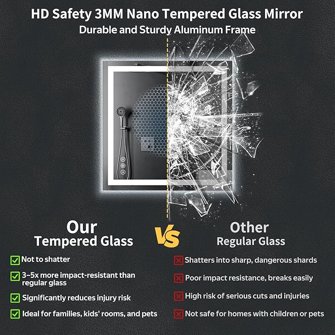 30"x30" LED Bathroom Mirror - Image 5