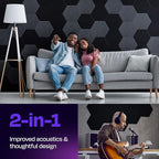 Acoustic Panels 12-Pack Soundproof Wall Panels 12"X10.4"X0.4" Sound Panels High - Image 2