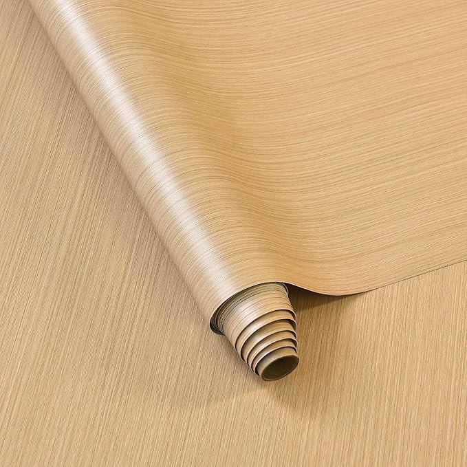 Light Brown Wood Contact Paper Thick Oak Wood Wallpaper Peel and Stick by BOMENG
