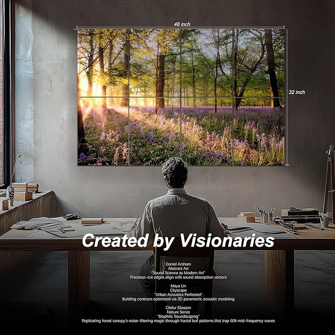 Mollywell Art Acoustic Panels, Sound Proofing, Wall Decoration, Suitable - Image 2