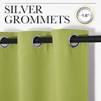 NICETOWN Fresh Green Blackout Curtains 86 inches Length - Image 2