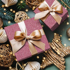 CRE8TIVE Glitter Wallpaper Border Peel and Stick Rose Gold Wallpaper Wall - Image 5