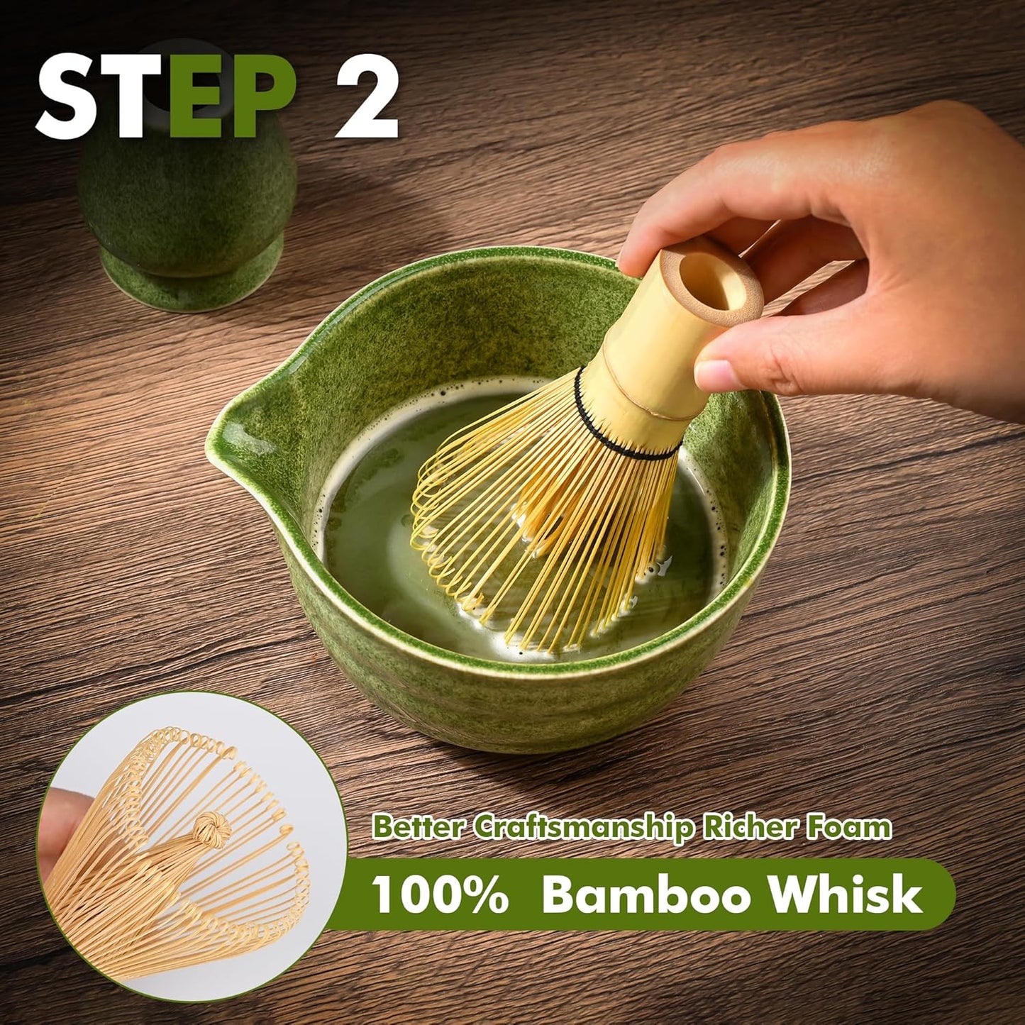 Matcha Whisk Set-Japanese Matcha Tea Kit includes Matcha Bowl with Spout,Matcha Whisk,Holder,Scoop,Sifter,Matcha Set for Making Matcha Latte,Tea Ceremony,Gifts for Family for Christmas Birthday