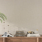 VEELIKE Beige Grasscloth Wallpaper Textured Peel and Stick Grass Cloth Wallpaper - Image 4