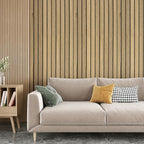 VEELIKE Slat Wood Contact Paper Wood Wallpaper Peel and Stick - Image 3