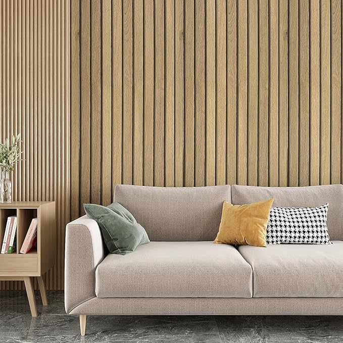 VEELIKE Slat Wood Contact Paper Wood Peel and Stick Wallpaper - Image 4