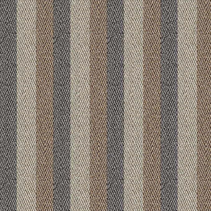 Textured Fabric Wallpaper Peel and Stick Large Size 26"x400" Beige/Brown/Grey - Image 6