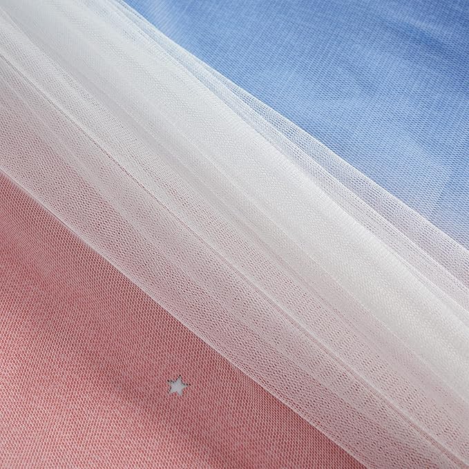 XiDi Curtains for Bedroom Decor, Rainbow PinkGreyBlue-52-54 - Image 5