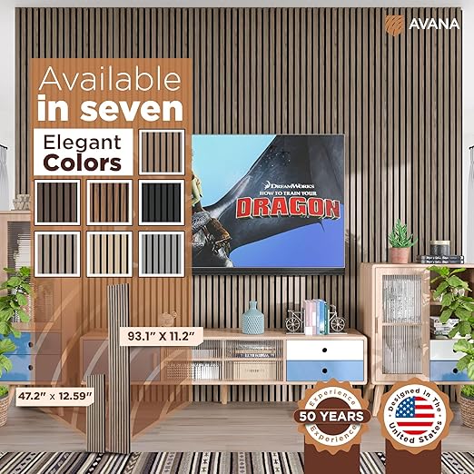 Avana Acoustic Wood Wall Panels –93.2x11.25 Inch Panels – Fits 94x12 Layout – - Image 7