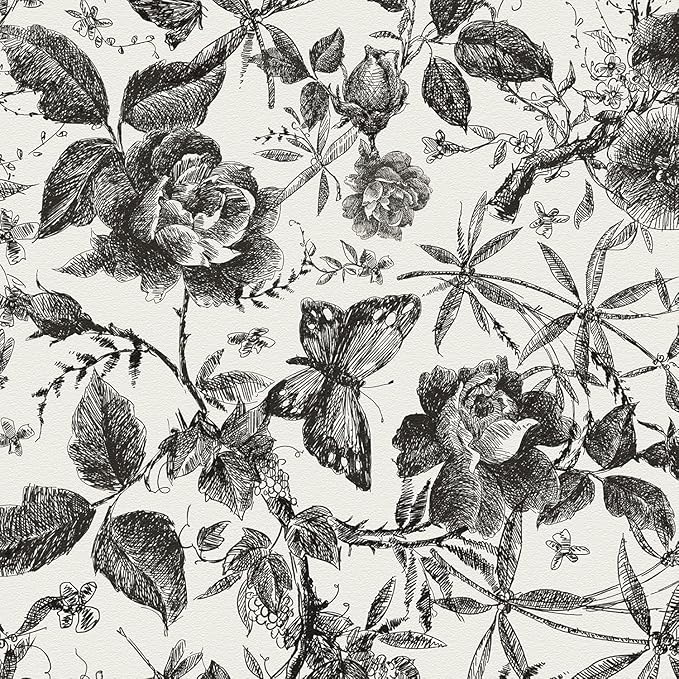 JiffDiff Vintage Peel and Stick Wall Stick，Champagne Wallpaper Rose Removable by wallpaper