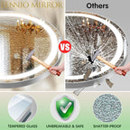 FENNIO Full Length Mirror with Lights, Wall Mounted Hanging Mirror with Lights - Image 6