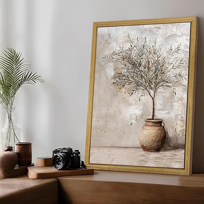 Vintage Olive Tree Canvas Wall Art, Farmhouse Aesthetic Oil Painting, Rustic - Image 6