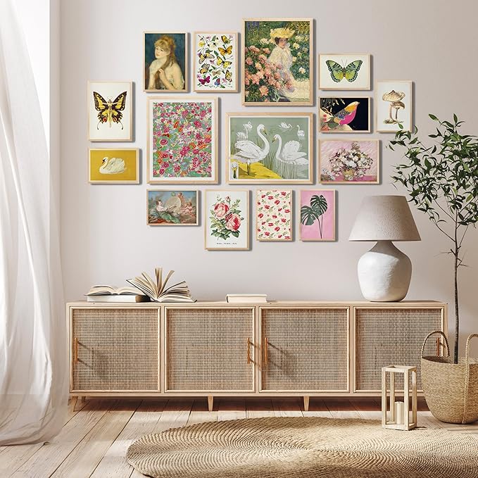 LANCHI95 15 Pcs Maximalist Gallery Wall, Colorful Eclectic Decor, Colorful Art - Image 3