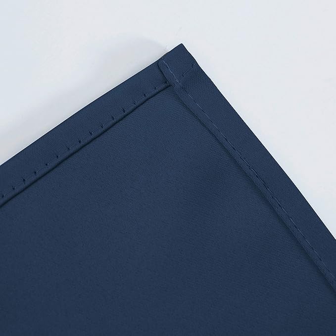 LEMOMO Navy Blackout Curtains/38 x 54 Inch Length/Set of Two Panels Grommet - Image 8