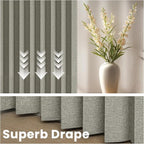AJAZZ Blackout Accordion Door Curtain 98"x106" Grey - Image 6