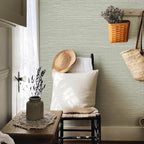 JiffDiff Grasscloth Wallpaper Peel and Stick Cream Grassweave Peel & Stick - Image 2