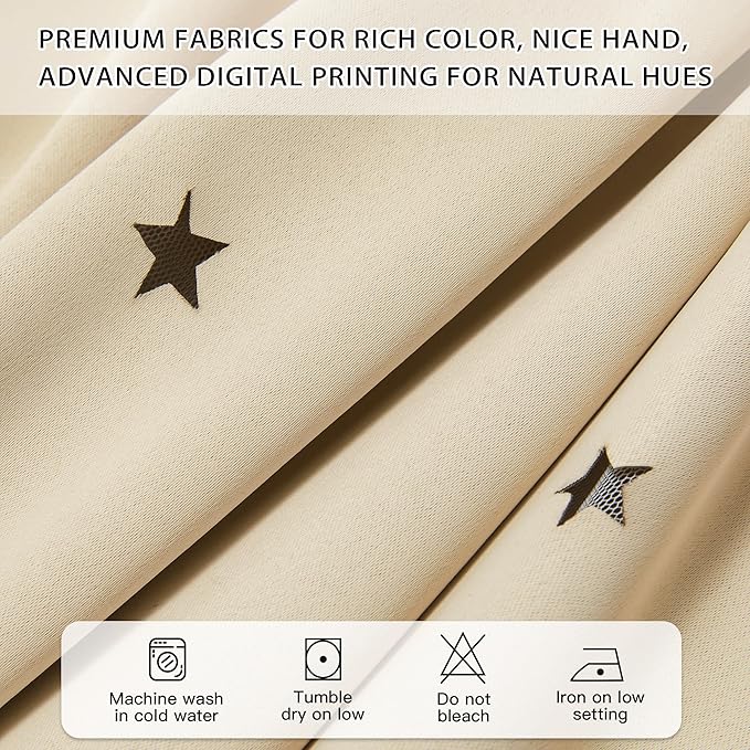 XiDi Curtains for Bedroom Decor Beige34/84/1 - Image 5