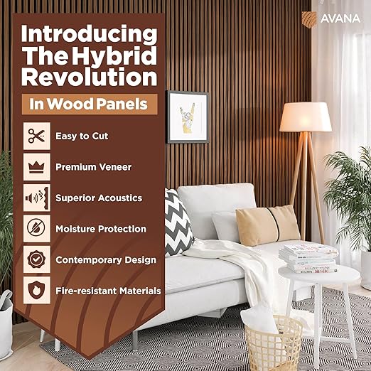 Avana Acoustic Wood Wall Panels –93.2x11.25 Inch Panels – Fits 94x12 Layout – - Image 2