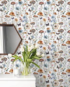 Froluya Mushroom Wallpaper Peel and Stick Vintage Floral Contact Paper 16.9" x - Image 7