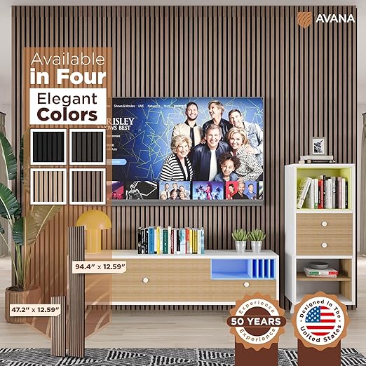 Avana Acoustic Wood Wall Panels – 47.2 X 12.6 Inch Walnut Acoustic Panels 1 PC - Image 7