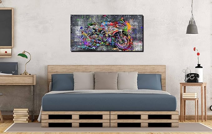 SIXTTART Graffiti Motorcycles Wall-Art - Image 6