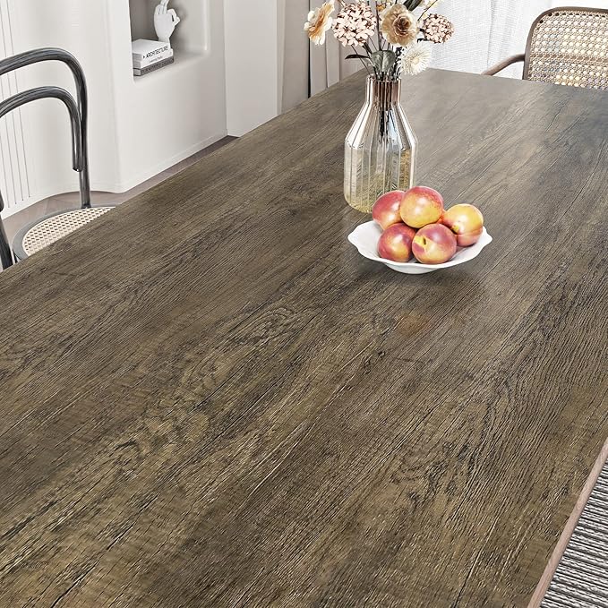 WESTICK Wood Countertop Wallpaper 394" x 15.8" Vintage Brown Wood Contact Paper by WESTICK