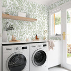 Timeet Peel and Stick Wallpaper Green Floral Wall Paper - Image 6