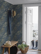 Safiyya Blue Vintage Floral Wallpaper Peel and Stick Contact Paper 17.3" x 197" - Image 4